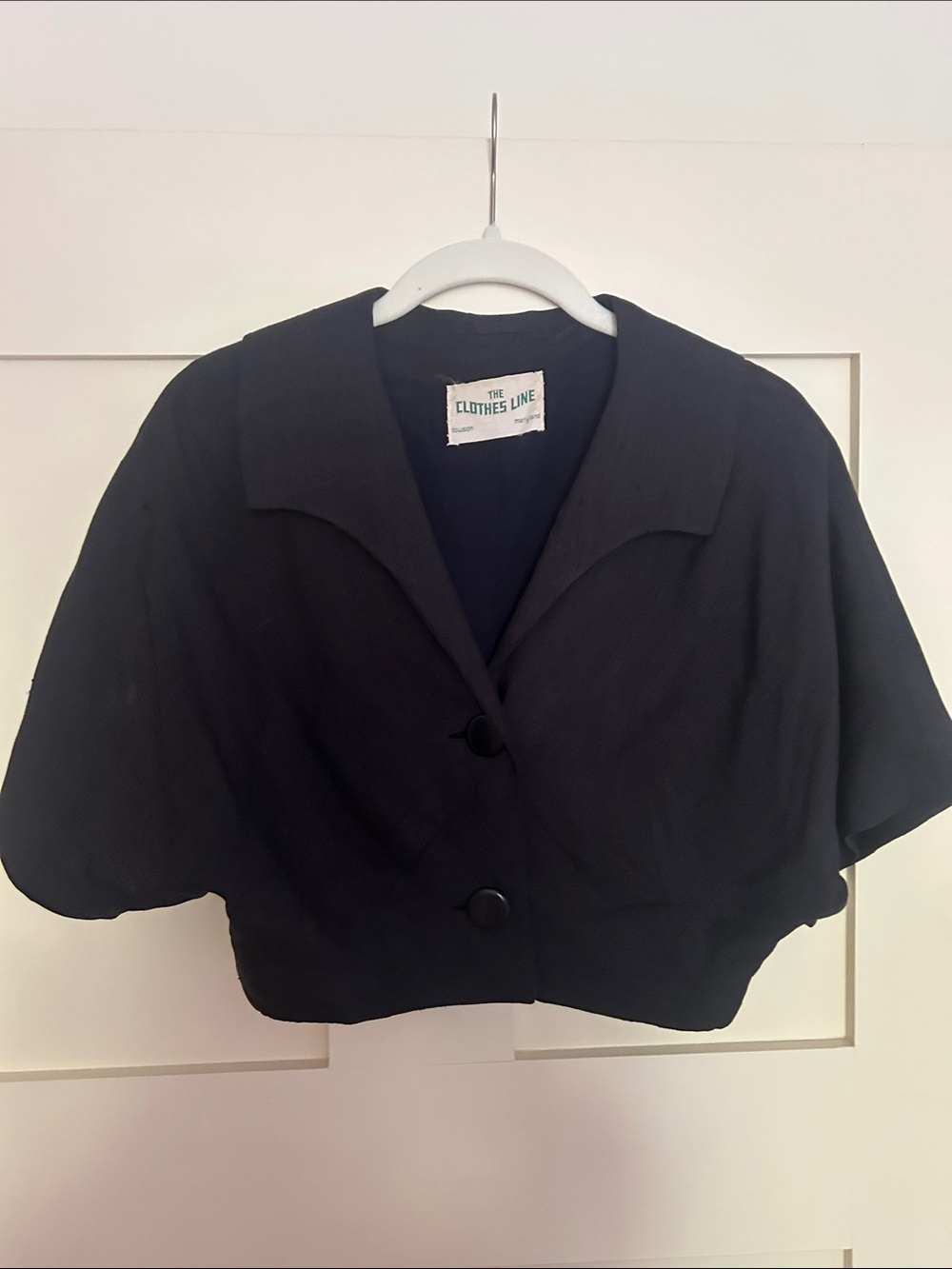 Vintage dark navy cropped top/jacket